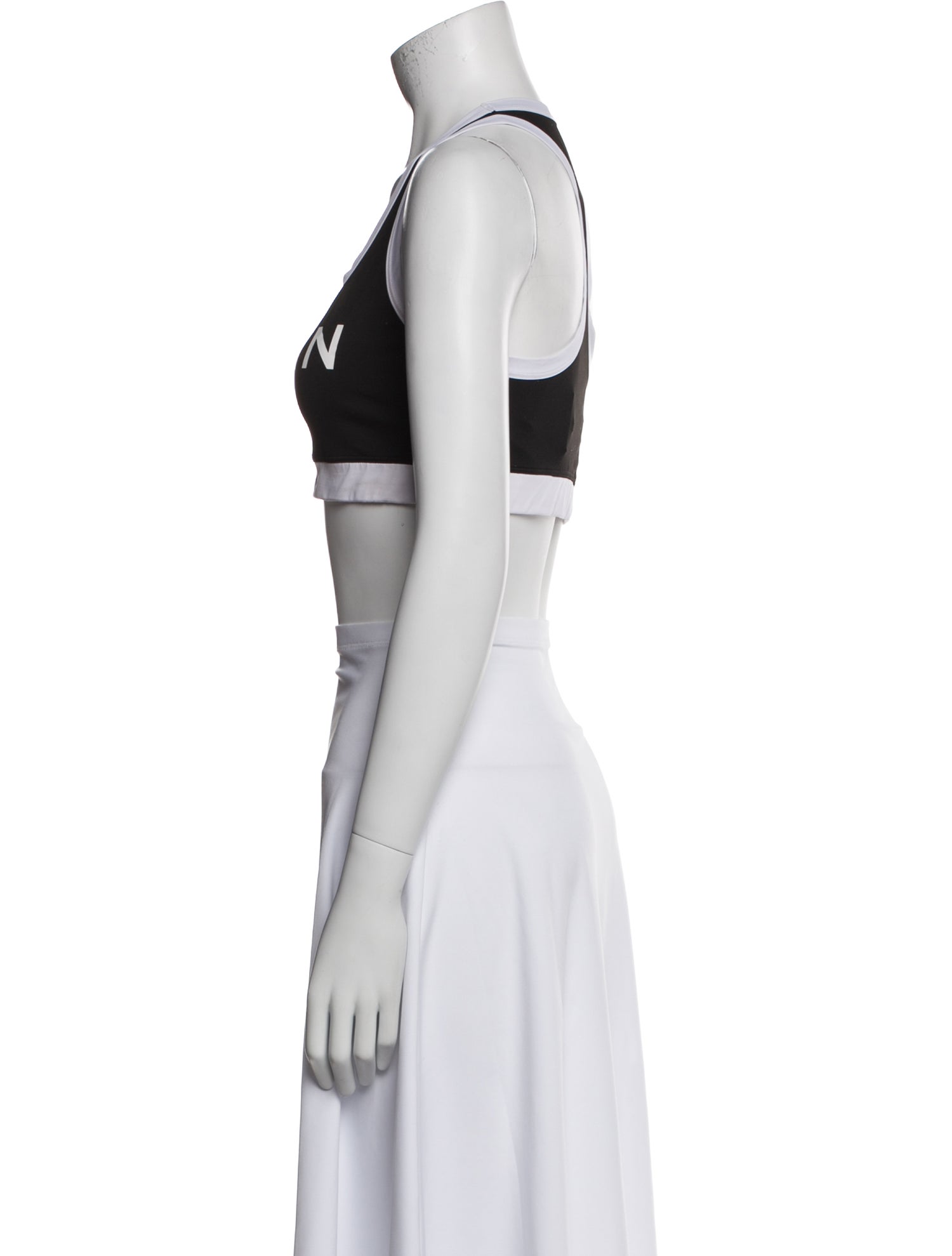 Balmain Nylon Graphic Print Crop Top