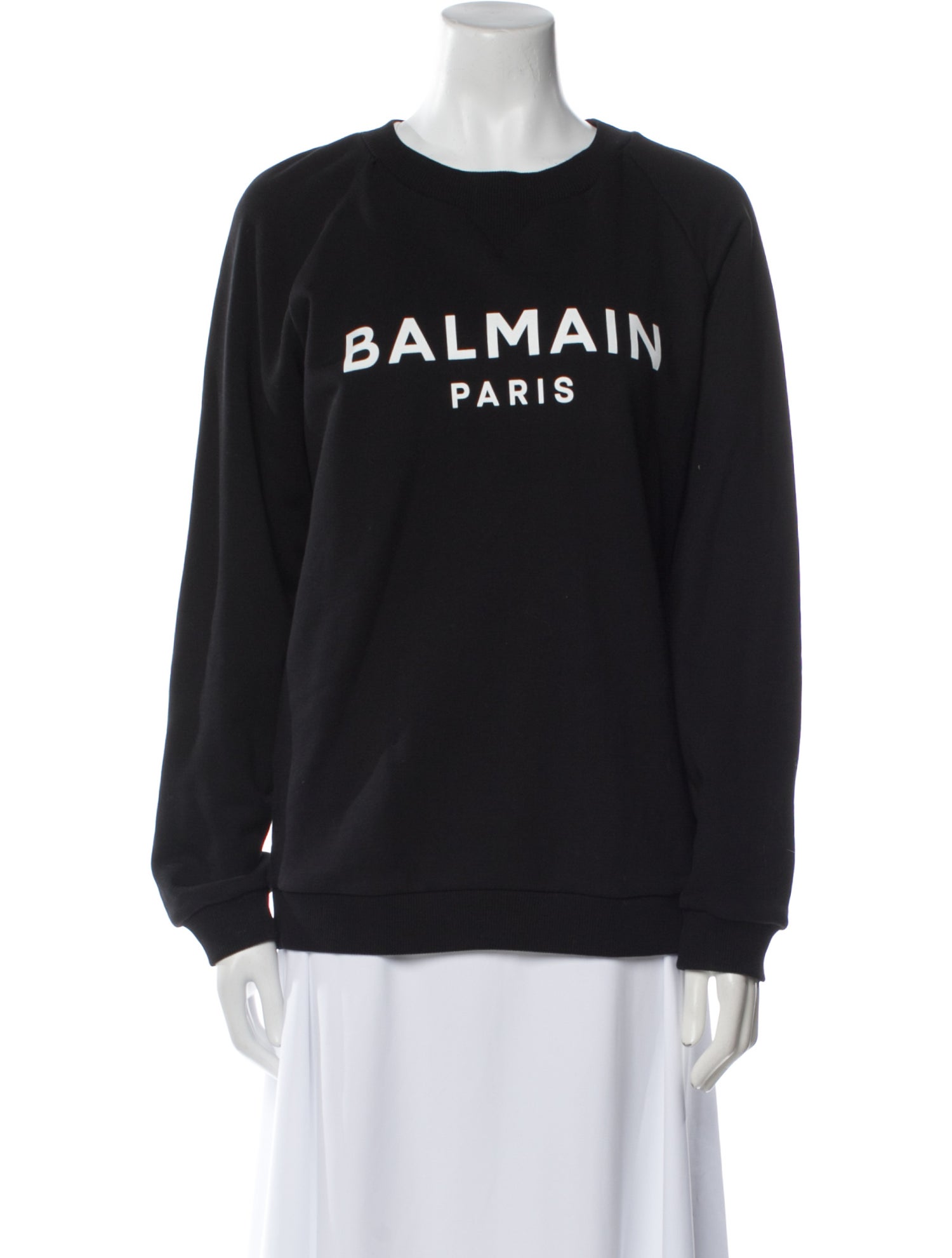 Balmain Graphic Print Crew Neck Sweatshirt