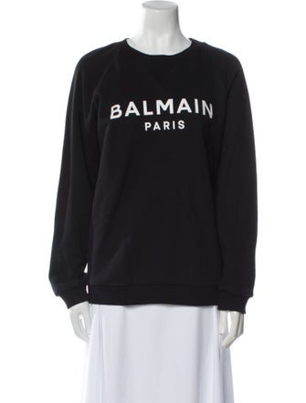 Balmain Graphic Print Crew Neck Sweatshirt