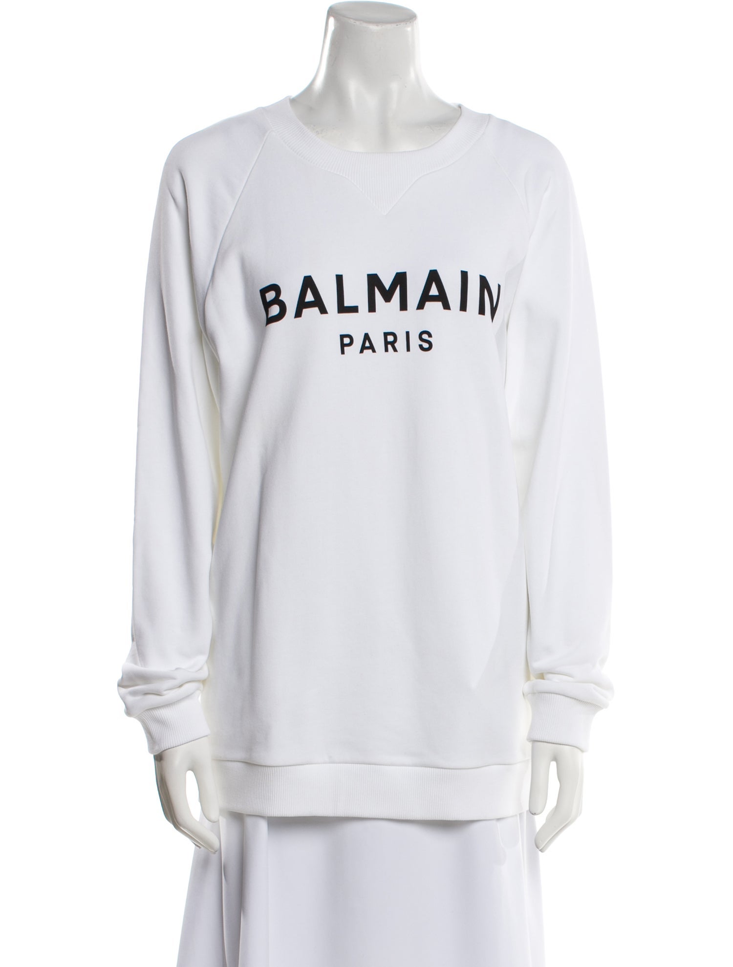 Balmain Graphic Print Crew Neck Sweatshirt