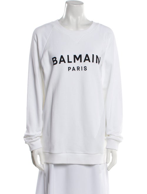 Balmain Graphic Print Crew Neck Sweatshirt