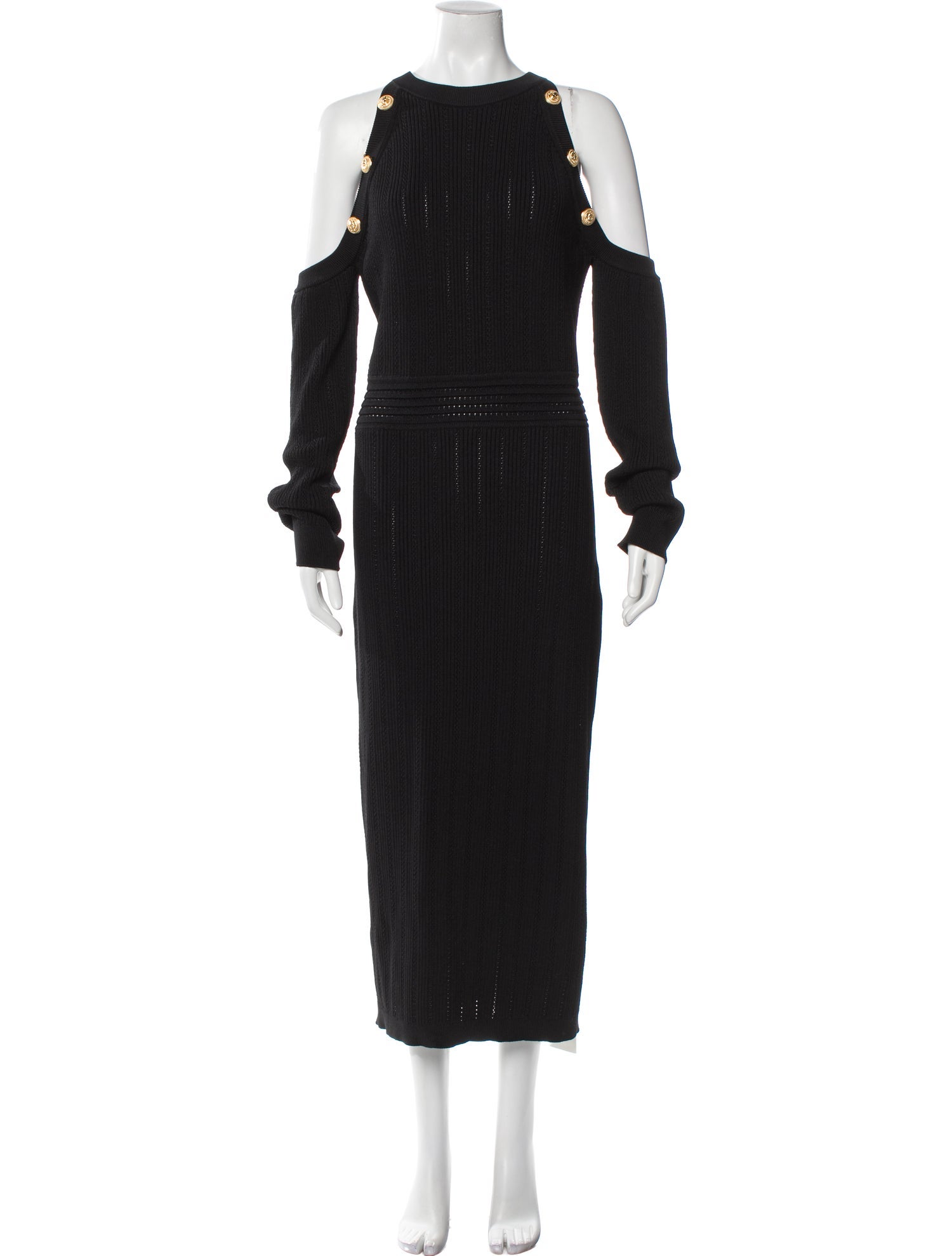 Balmain Crew Neck Long Dress
