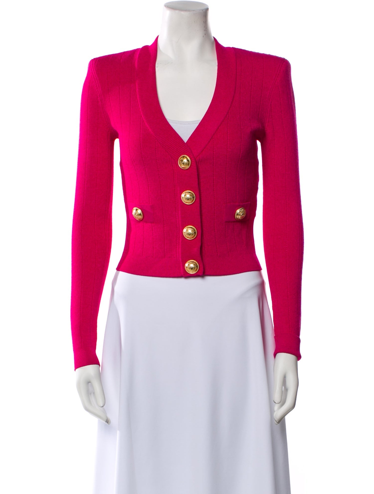 Balmain Silk V-Neck Sweater