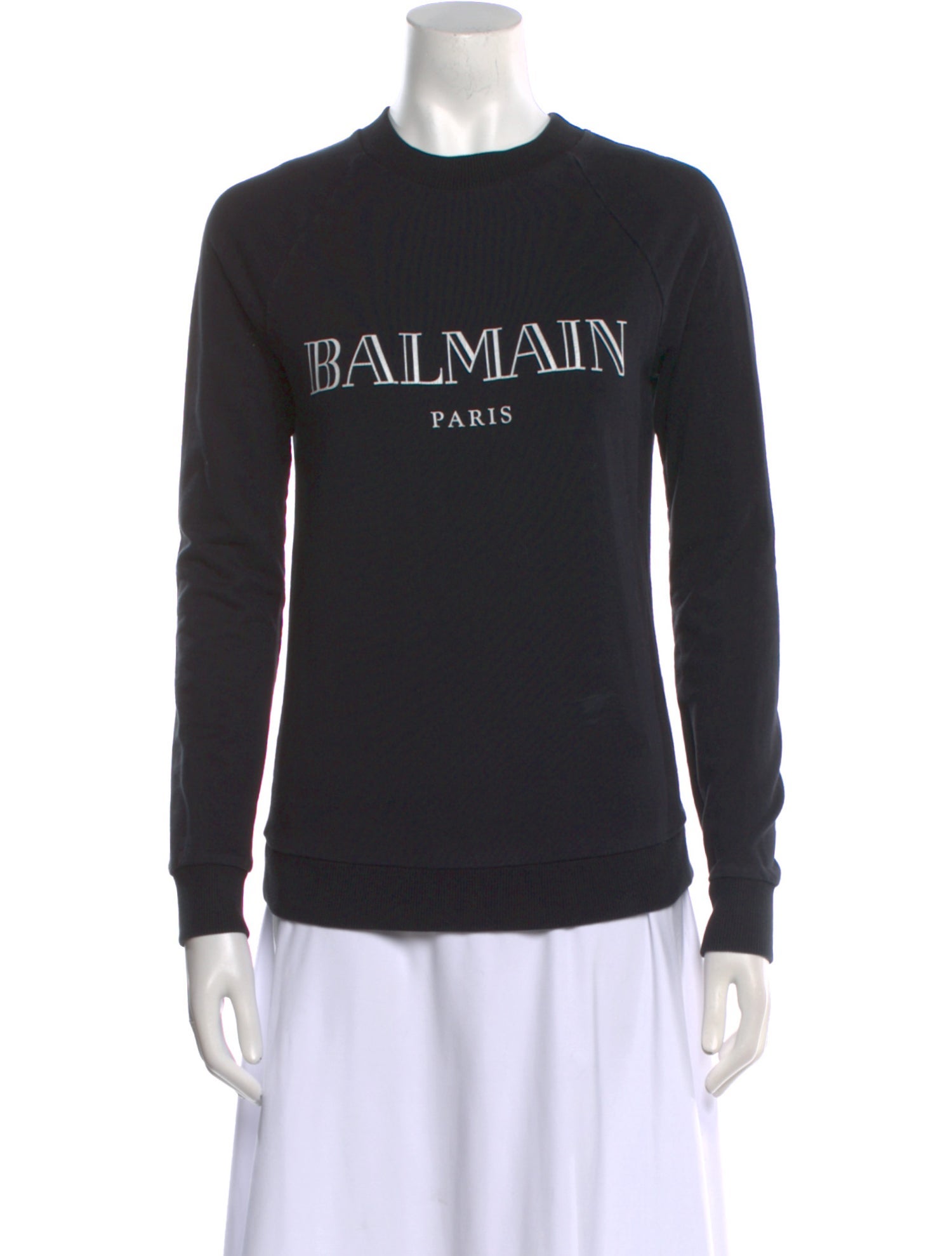 Balmain Graphic Print Crew Neck Sweatshirt