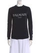 Balmain Graphic Print Crew Neck Sweatshirt