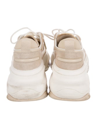 Balmain Suede Colorblock Pattern Lace-Up Boots