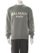 Balmain Merino Wool Graphic Print Pullover
