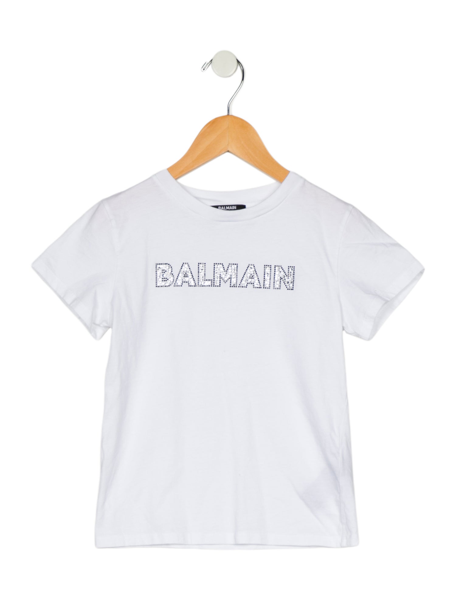 Balmain Girls' Embellished Short Sleeve T-Shirt