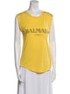 Balmain Graphic Print Scoop Neck T-Shirt