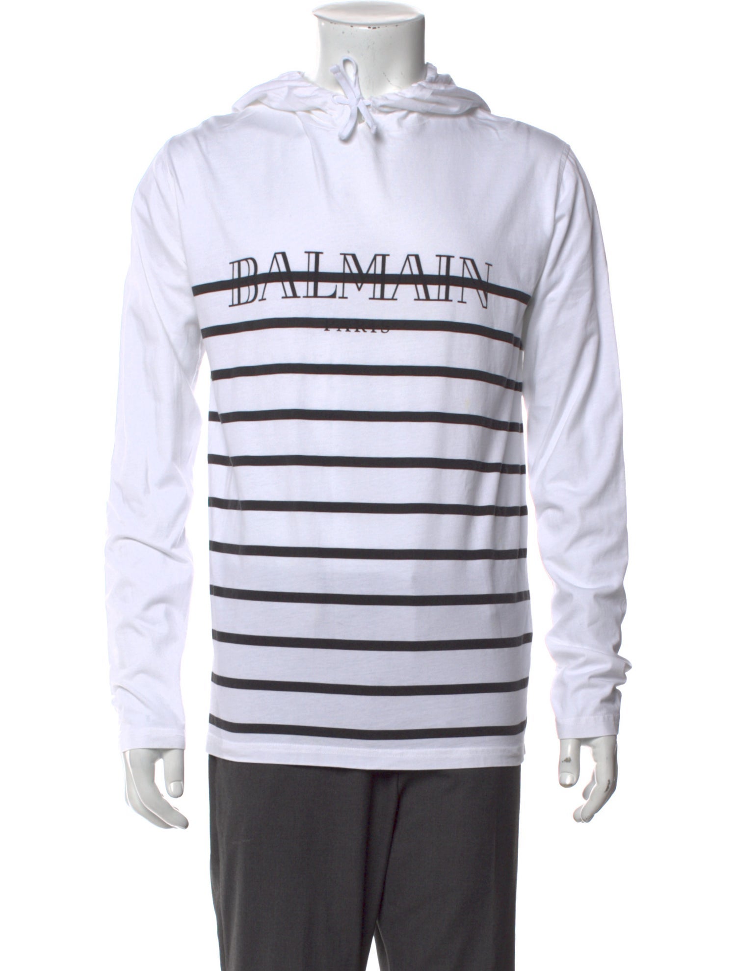Balmain Graphic Print Crew Neck Hoodie