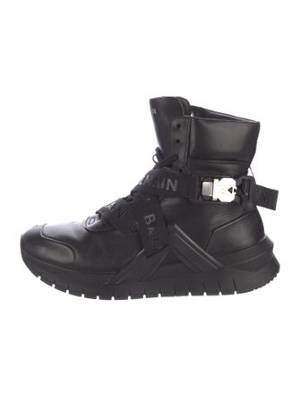 Balmain Leather Combat Boots