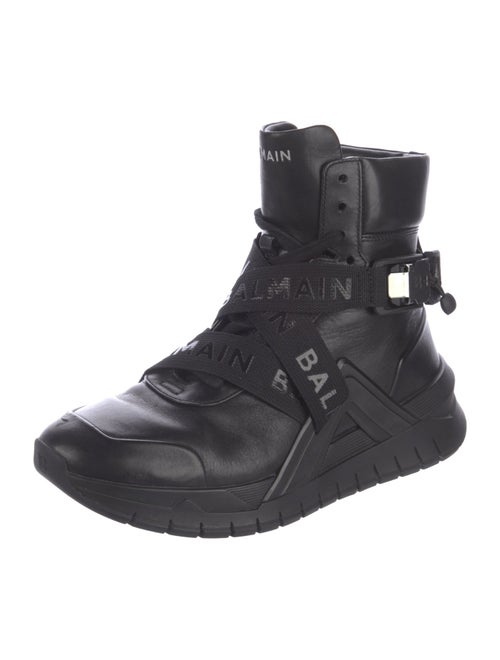 Balmain Leather Combat Boots