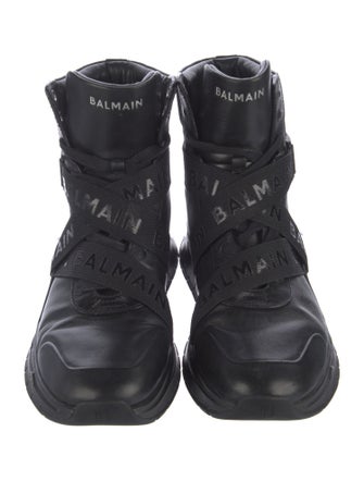 Balmain Leather Combat Boots