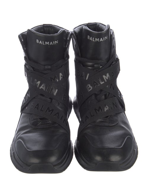 Balmain Leather Combat Boots