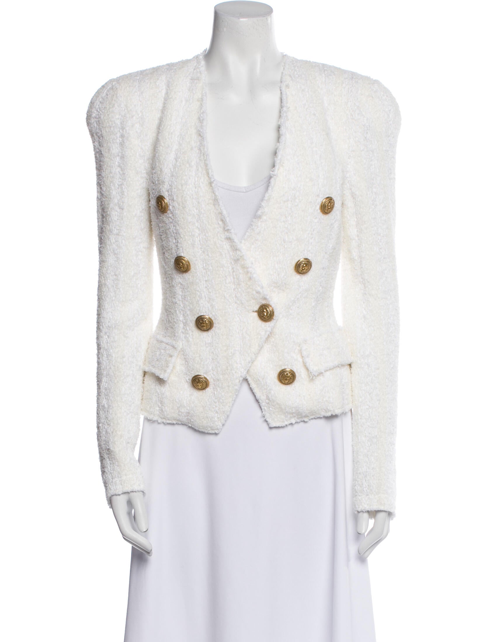 Balmain Tweed Pattern Blazer