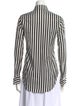 Balmain Striped Long Sleeve Button-Up Top