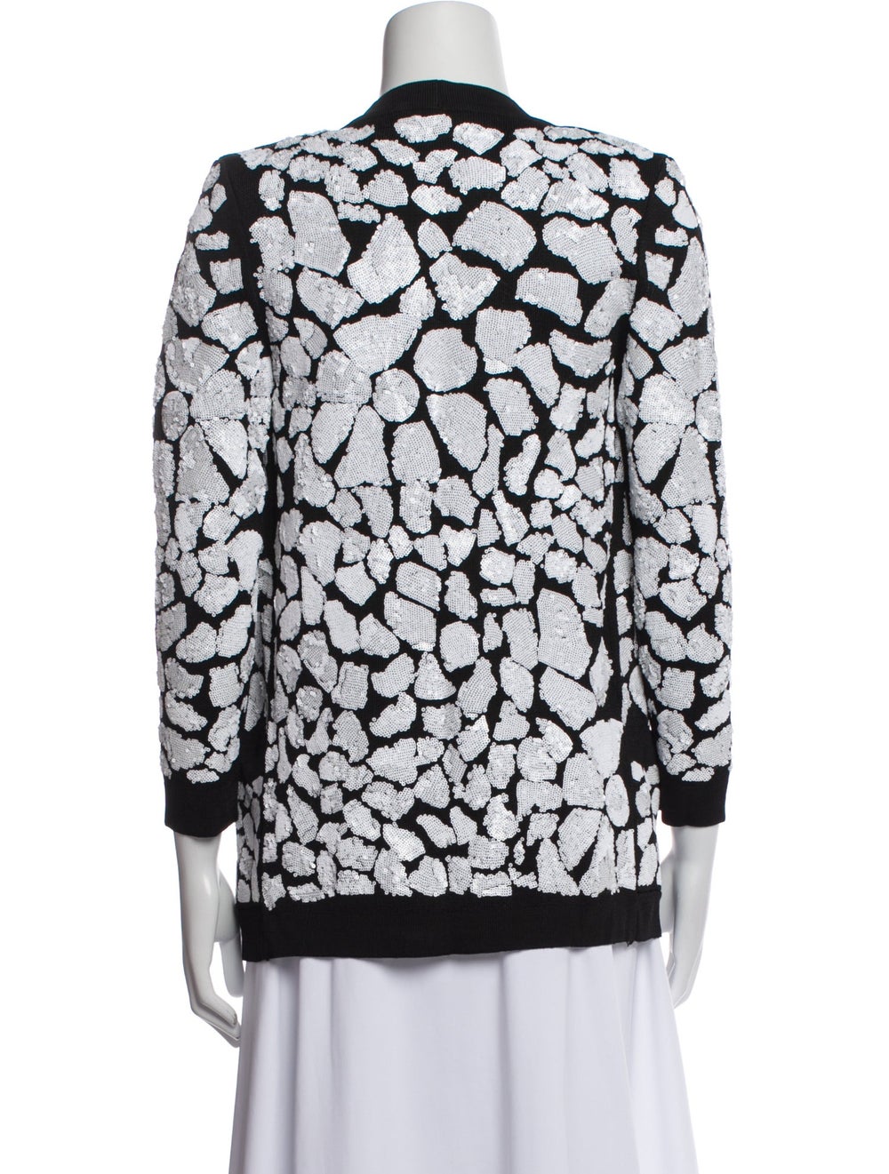 Balmain Evening Jacket White Patterned Sequin Emb… - image 3