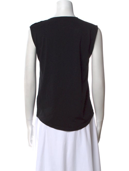 Balmain Graphic Print Scoop Neck Top