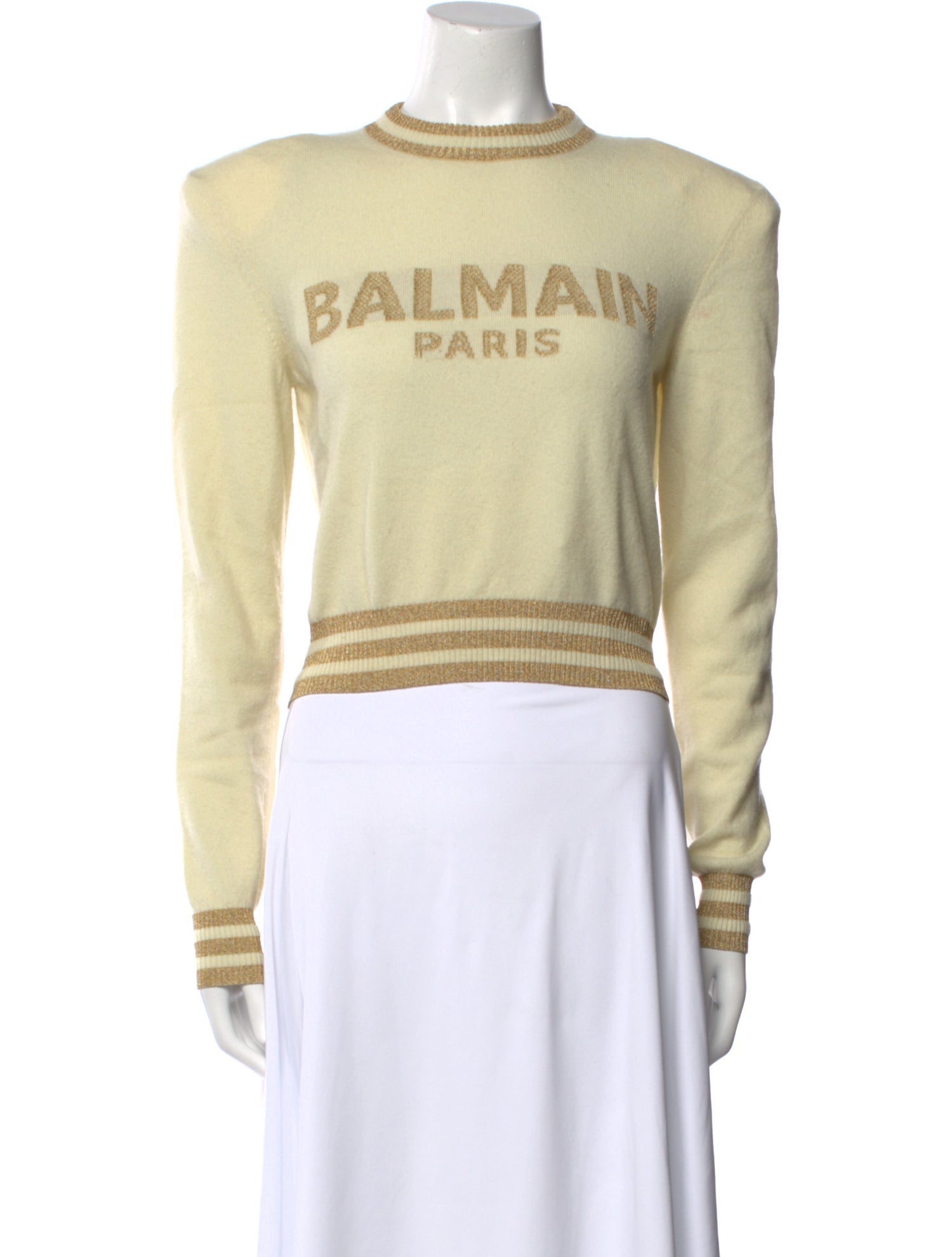 Balmain Wool Graphic Print Sweater