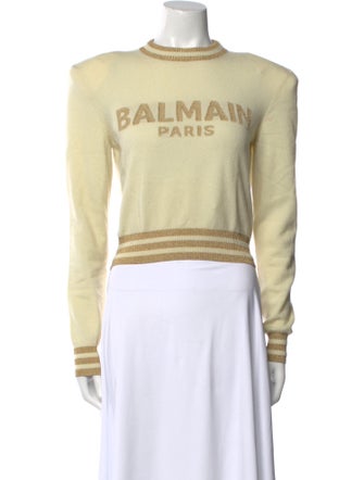 Balmain Wool Graphic Print Sweater