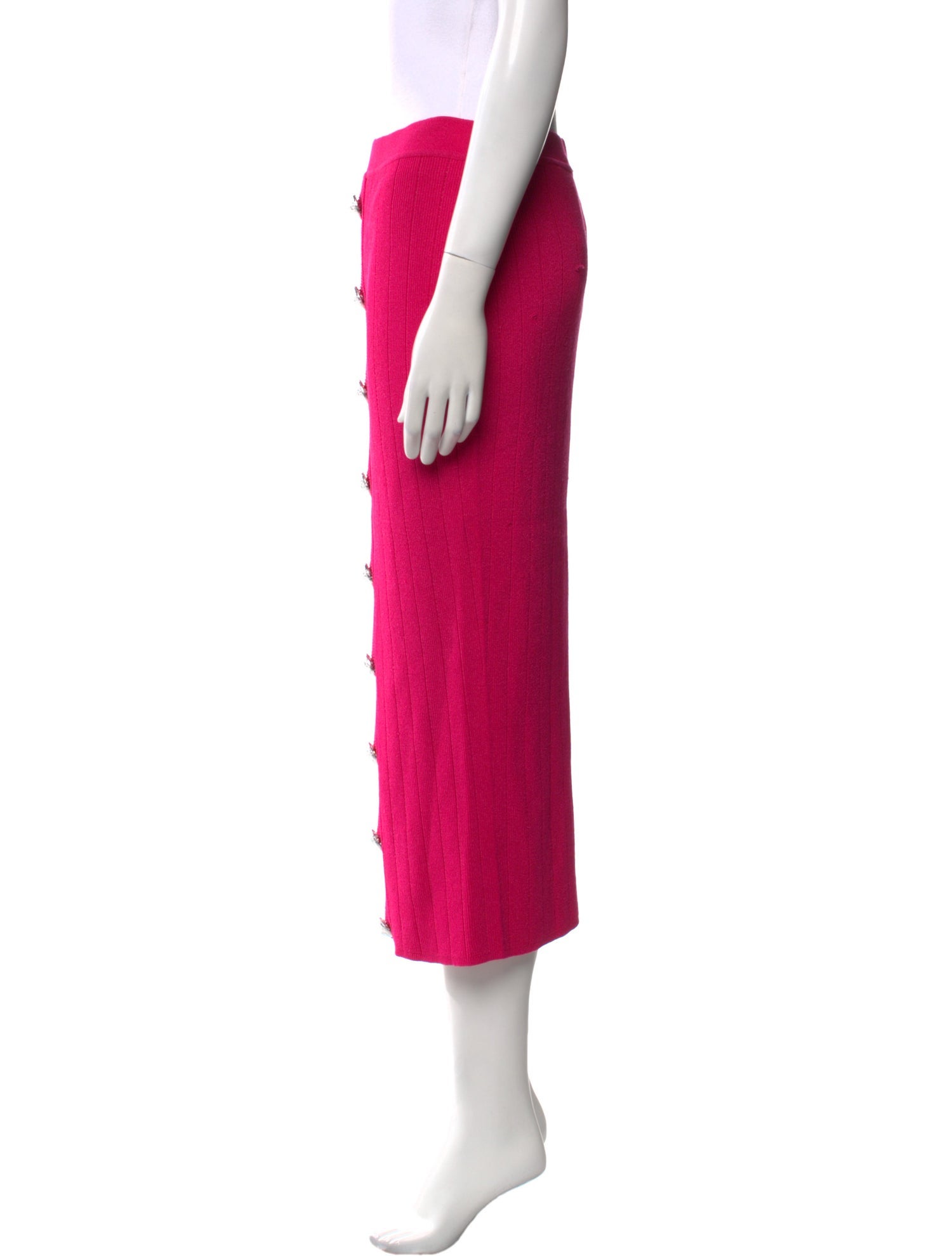 Balmain Wool Midi Length Skirt