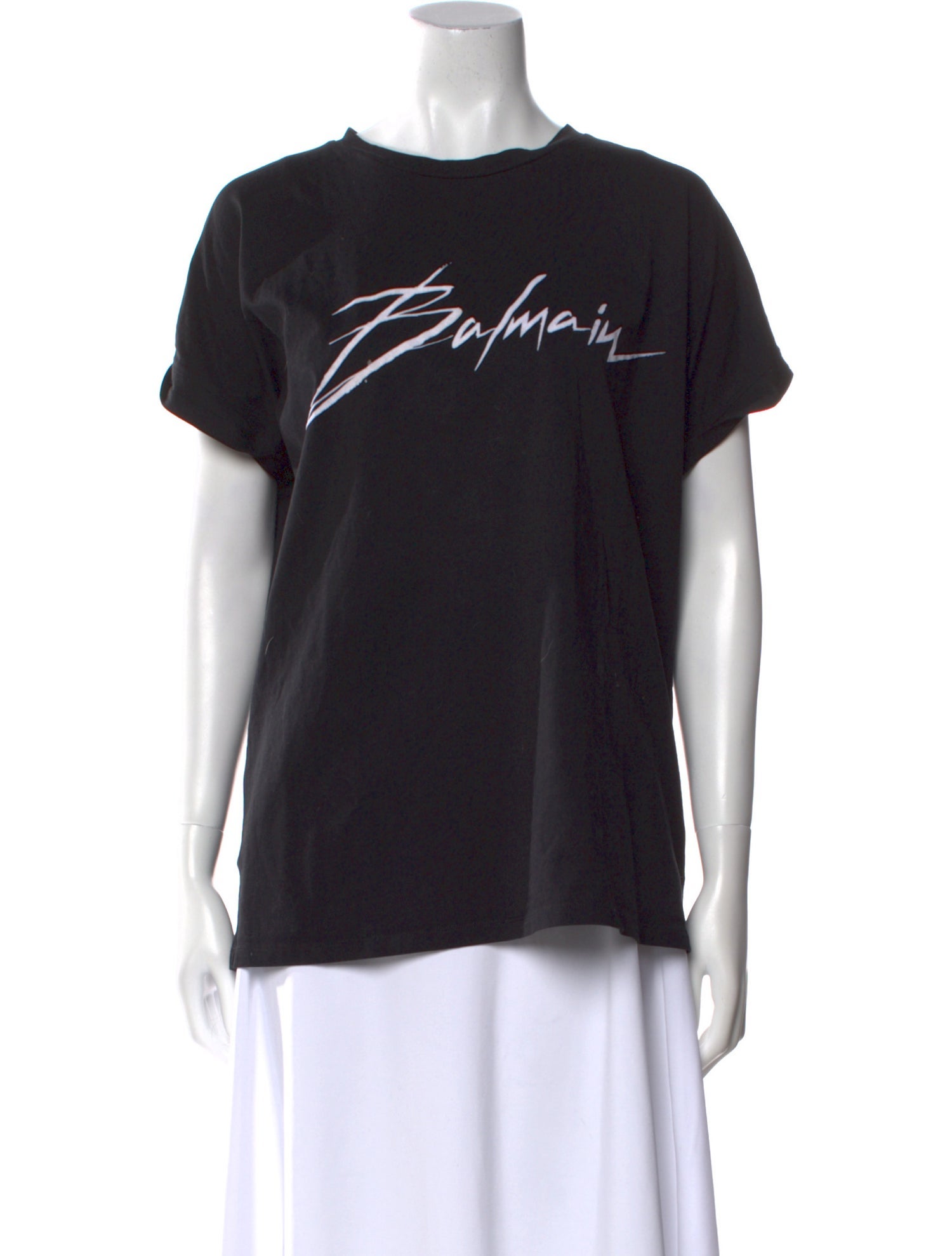 Balmain Graphic Print Crew Neck T-Shirt