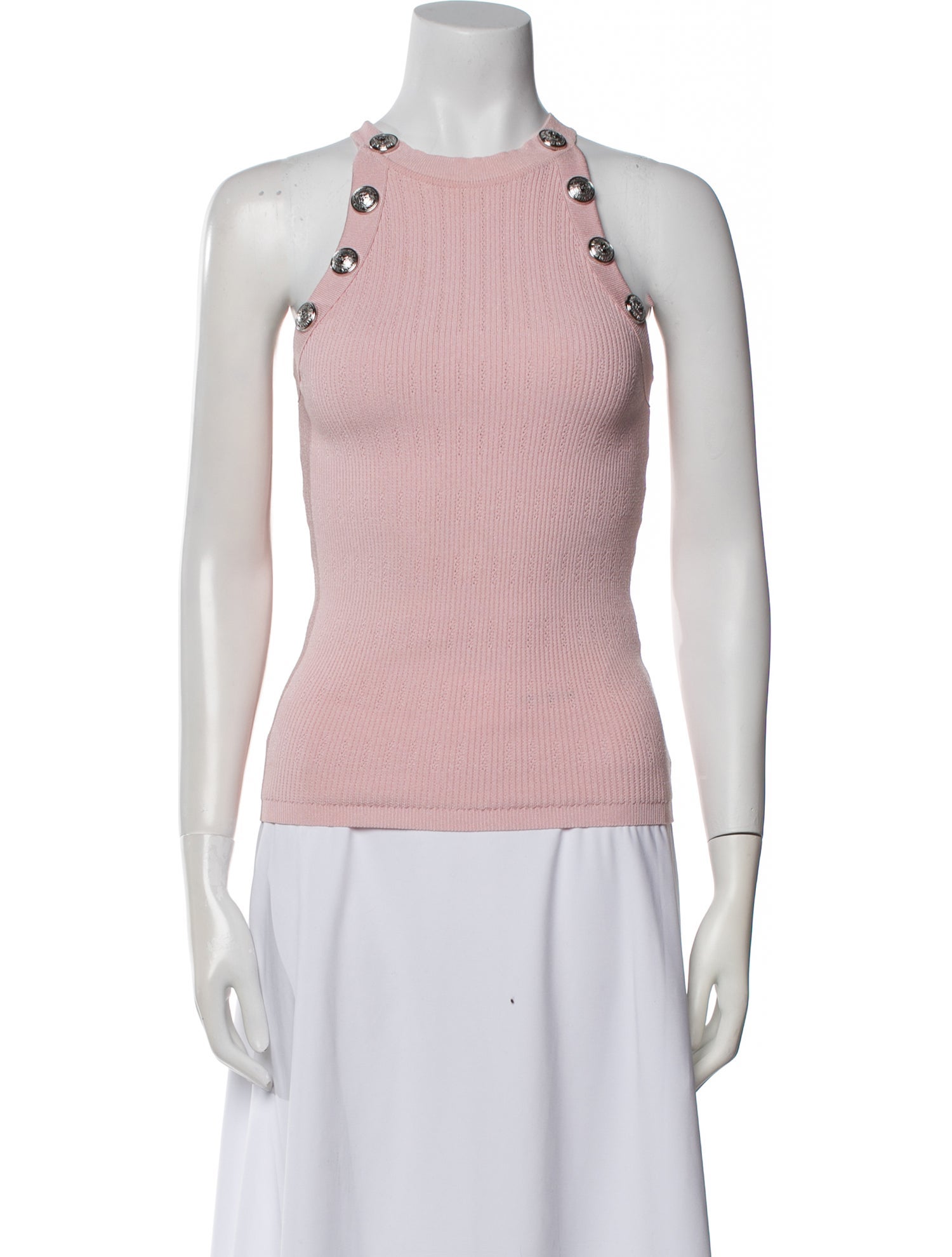 Balmain Crew Neck Sleeveless Top