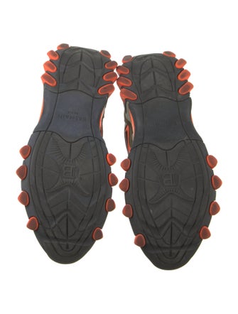 Balmain Suede Colorblock Pattern Athletic Sneakers