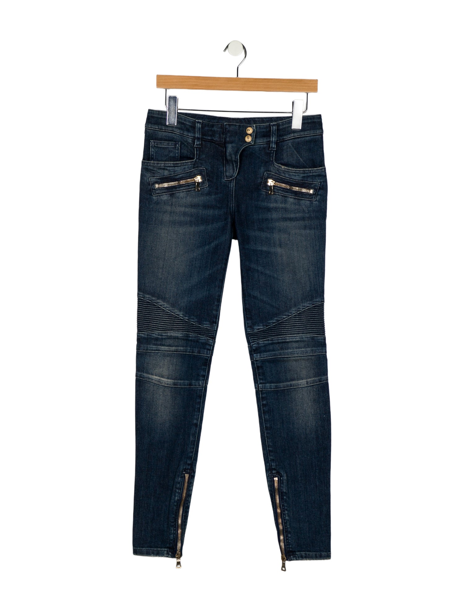 Balmain Mid-Rise Skinny Leg Jeans