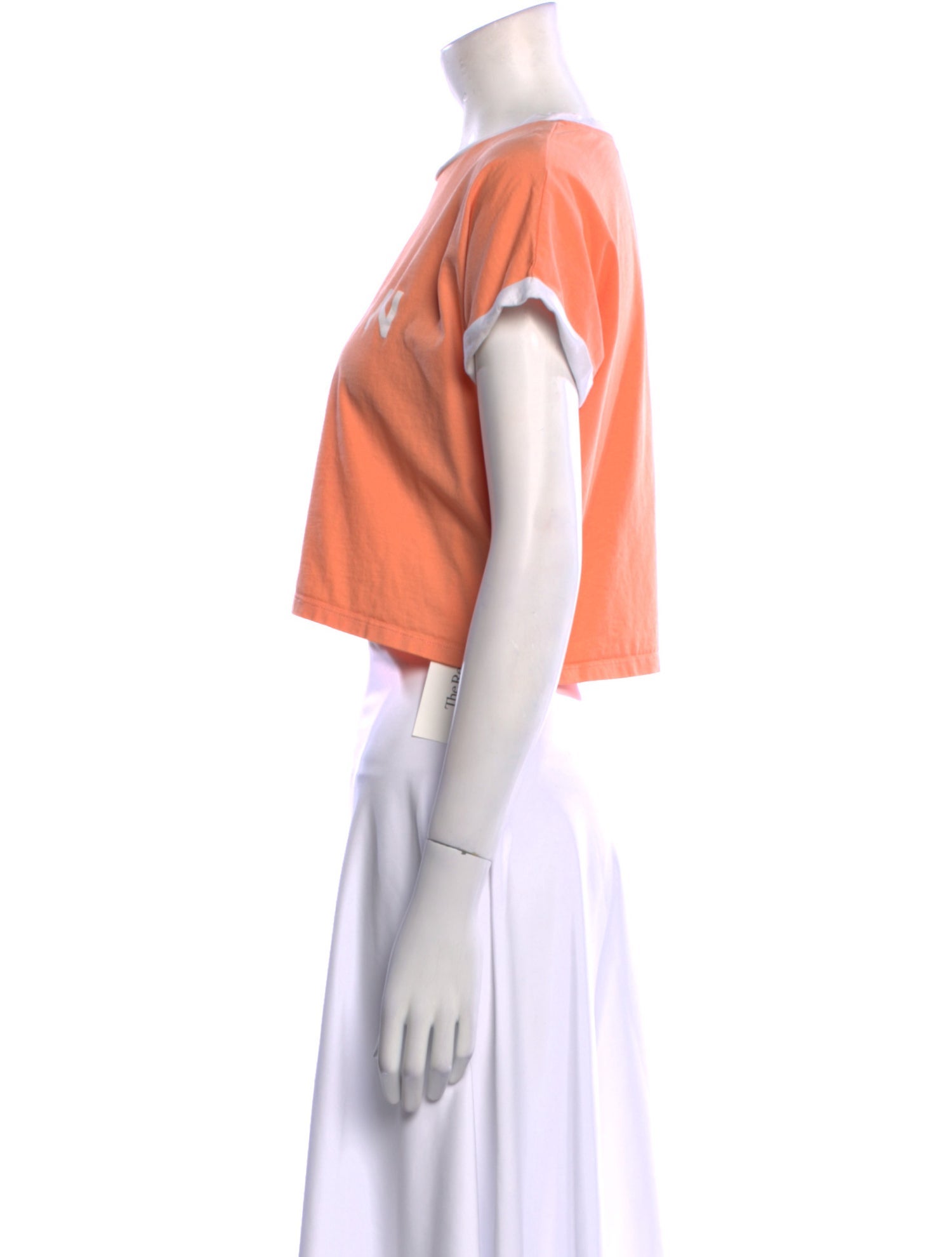 Balmain Graphic Print Crew Neck Crop Top