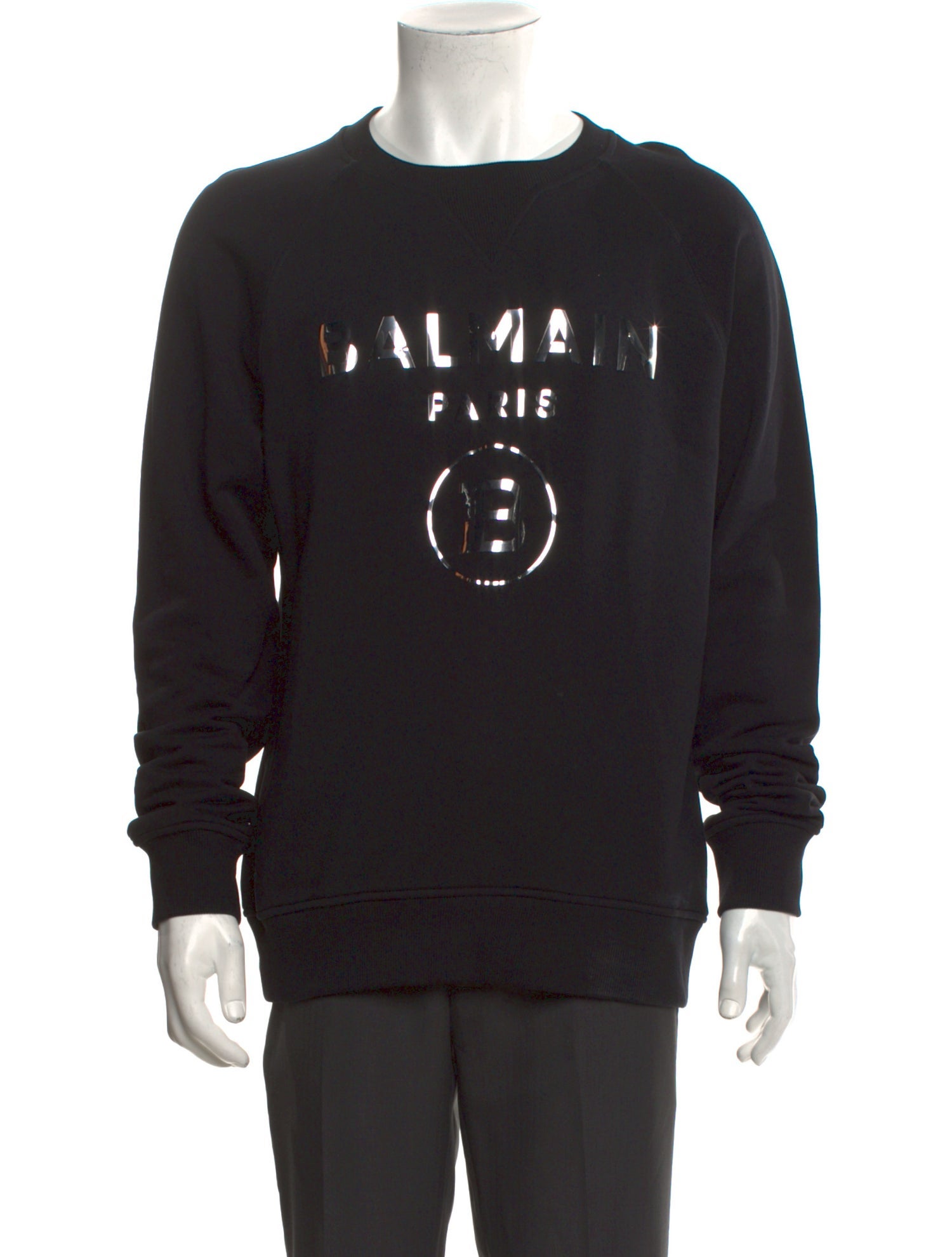 Balmain Graphic Print Crew Neck Sweatshirt