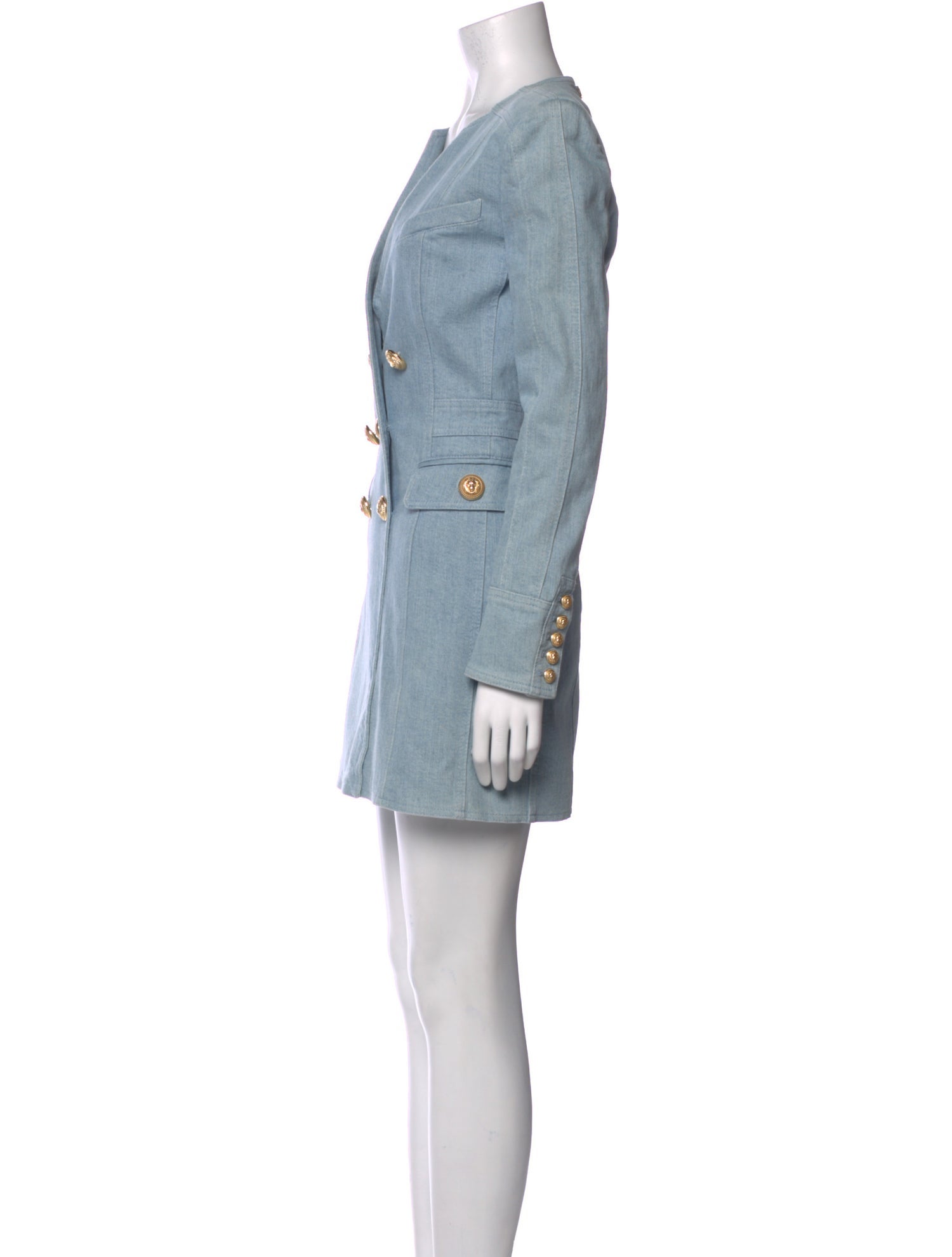 Balmain V-Neck Mini Dress