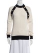 Balmain Virgin Wool Colorblock Pattern Sweater