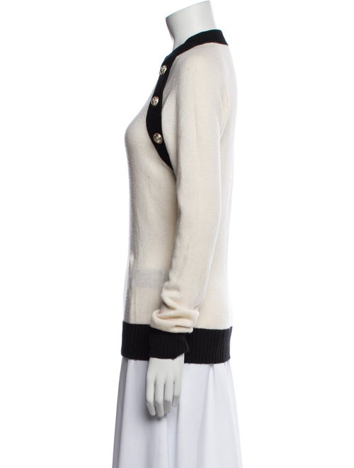 Balmain Virgin Wool Colorblock Pattern Sweater