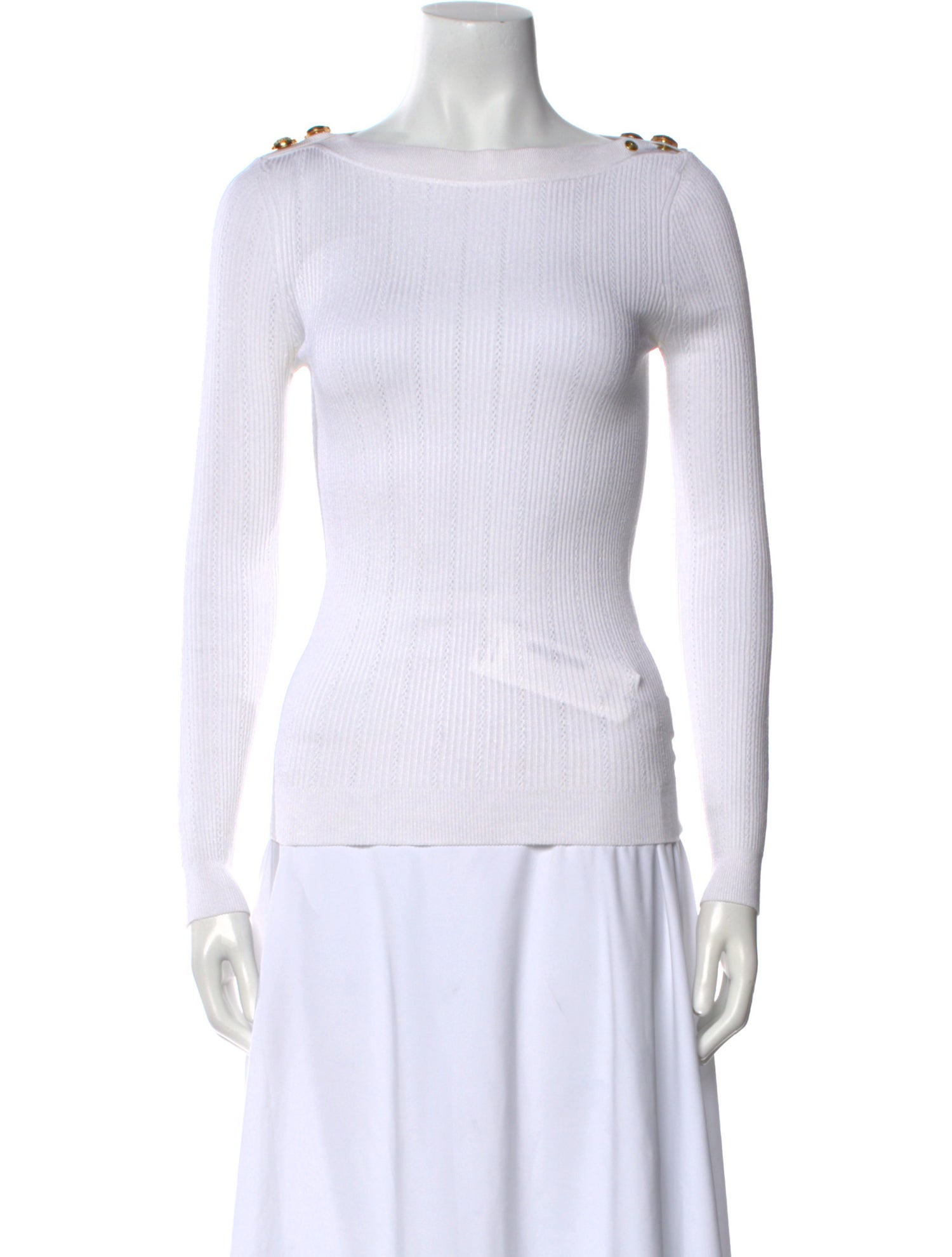 Balmain Bateau Neckline Sweater