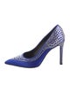 Balmain Satin Crystal Embellishments Pumps