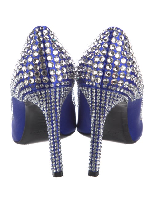 Balmain Satin Crystal Embellishments Pumps