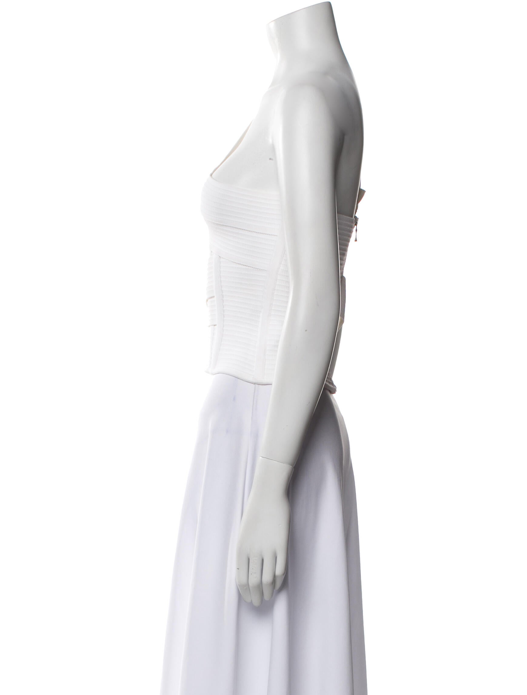 Balmain One-Shoulder Sleeveless Crop Top