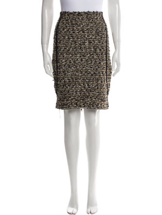 Balmain Tweed Pattern Knee-Length Skirt