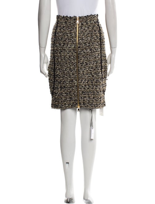 Balmain Tweed Pattern Knee-Length Skirt
