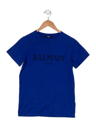 Balmain Boys' Logo Graphic Crew Neck T-Shirt