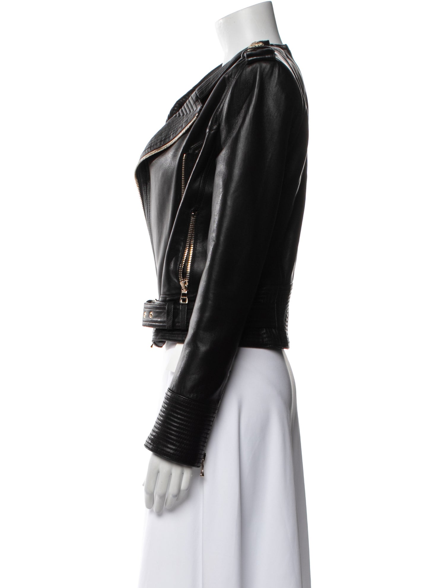 Balmain Lamb Leather Biker Jacket