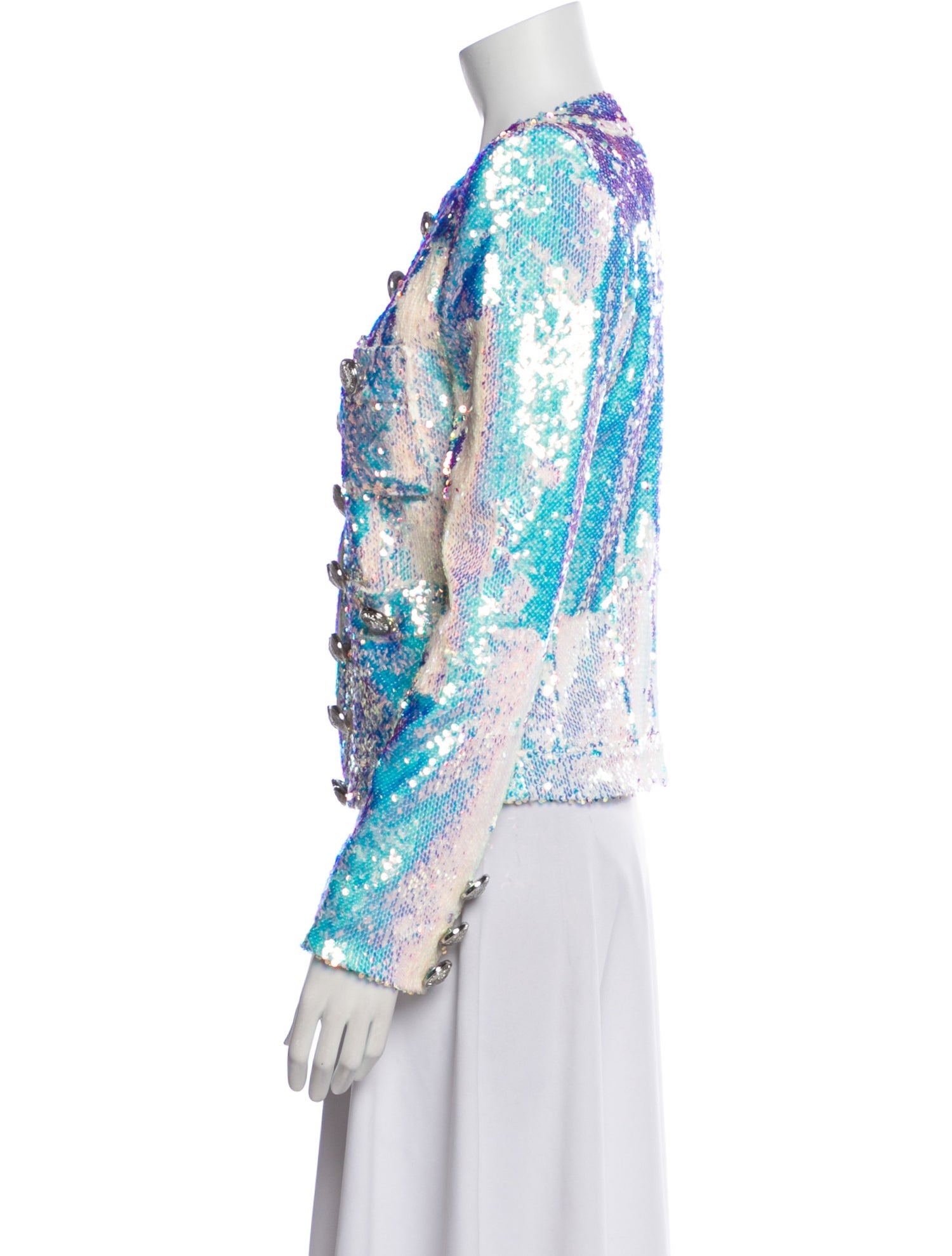 Balmain Sequin Animal Print Evening Jacket