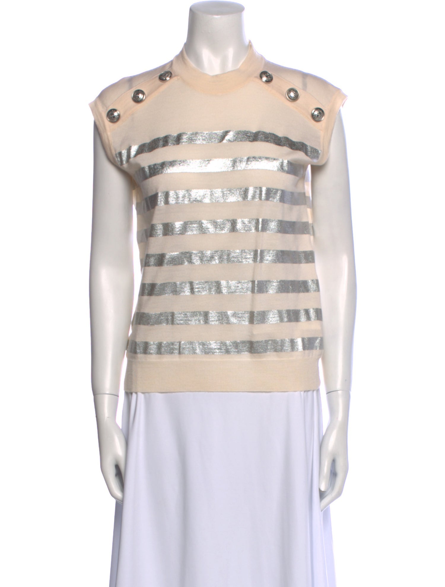 Balmain Wool Striped Top w/ Tags