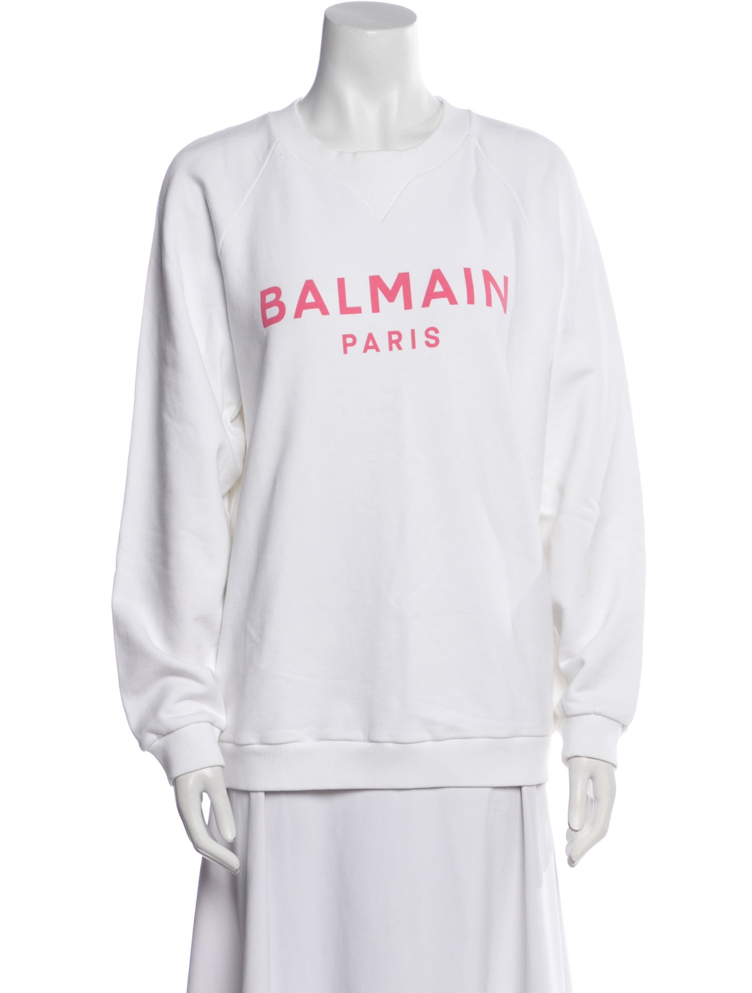 Balmain Graphic Print Crew Neck Sweatshirt