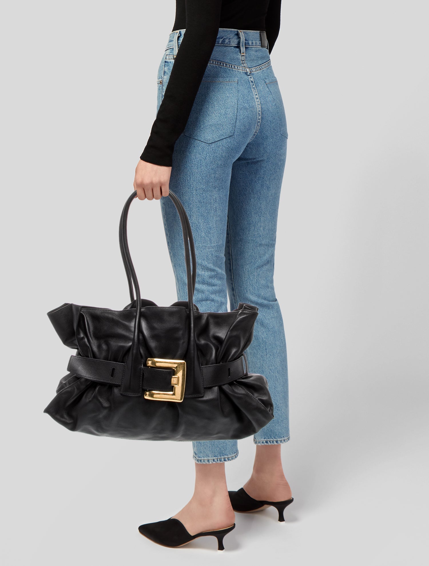 Balmain Leather Shoulder Bag