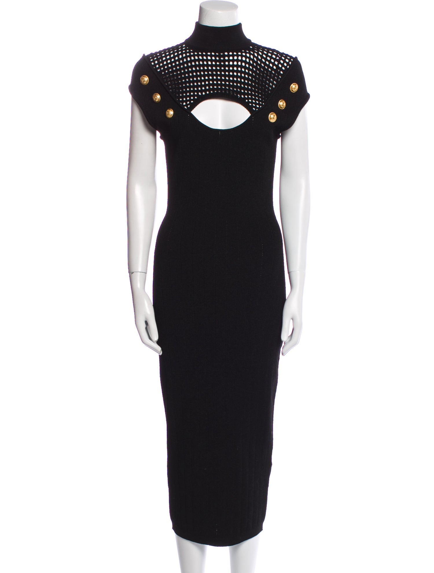 Balmain Turtleneck Long Dress