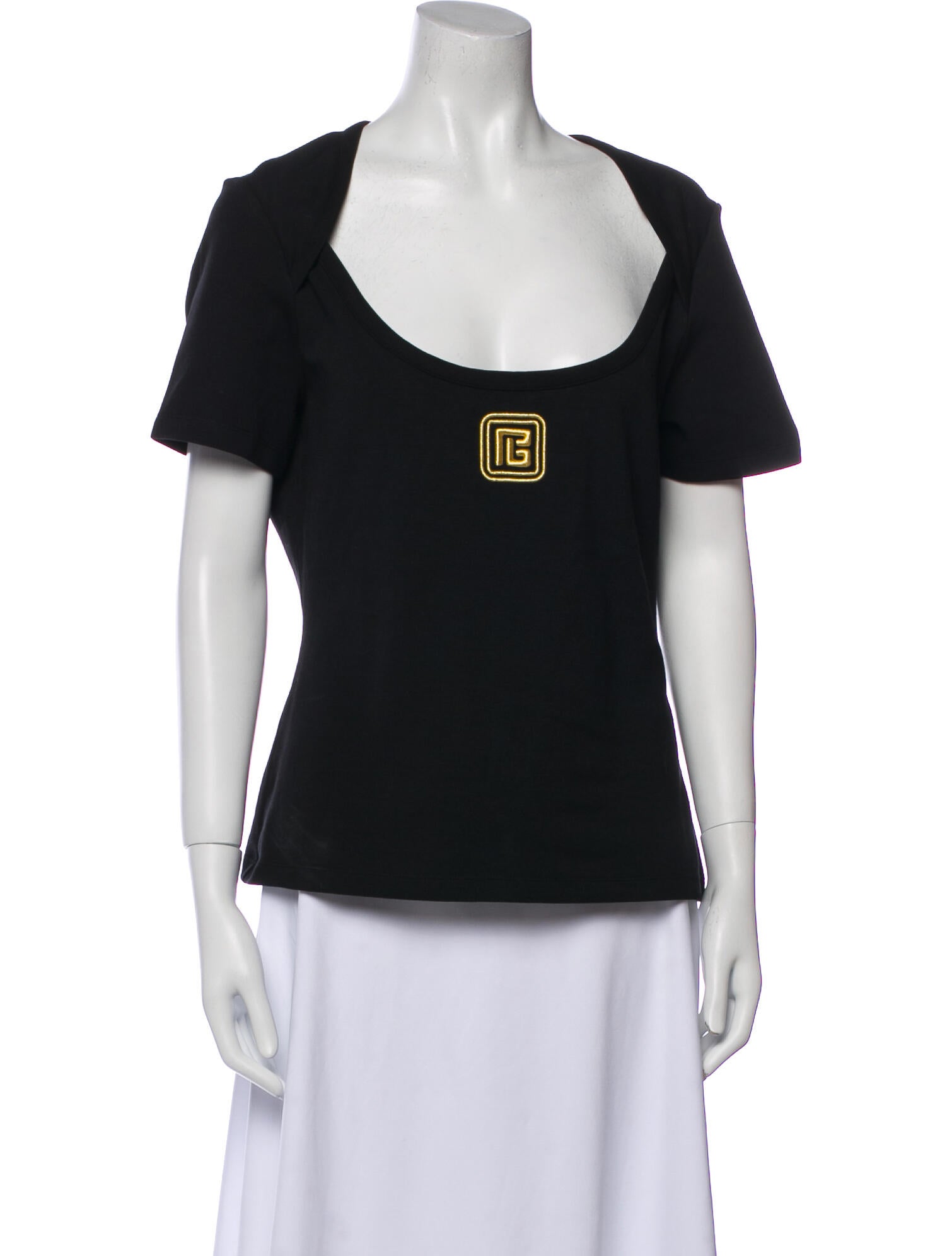 Balmain Graphic Print Scoop Neck T-Shirt