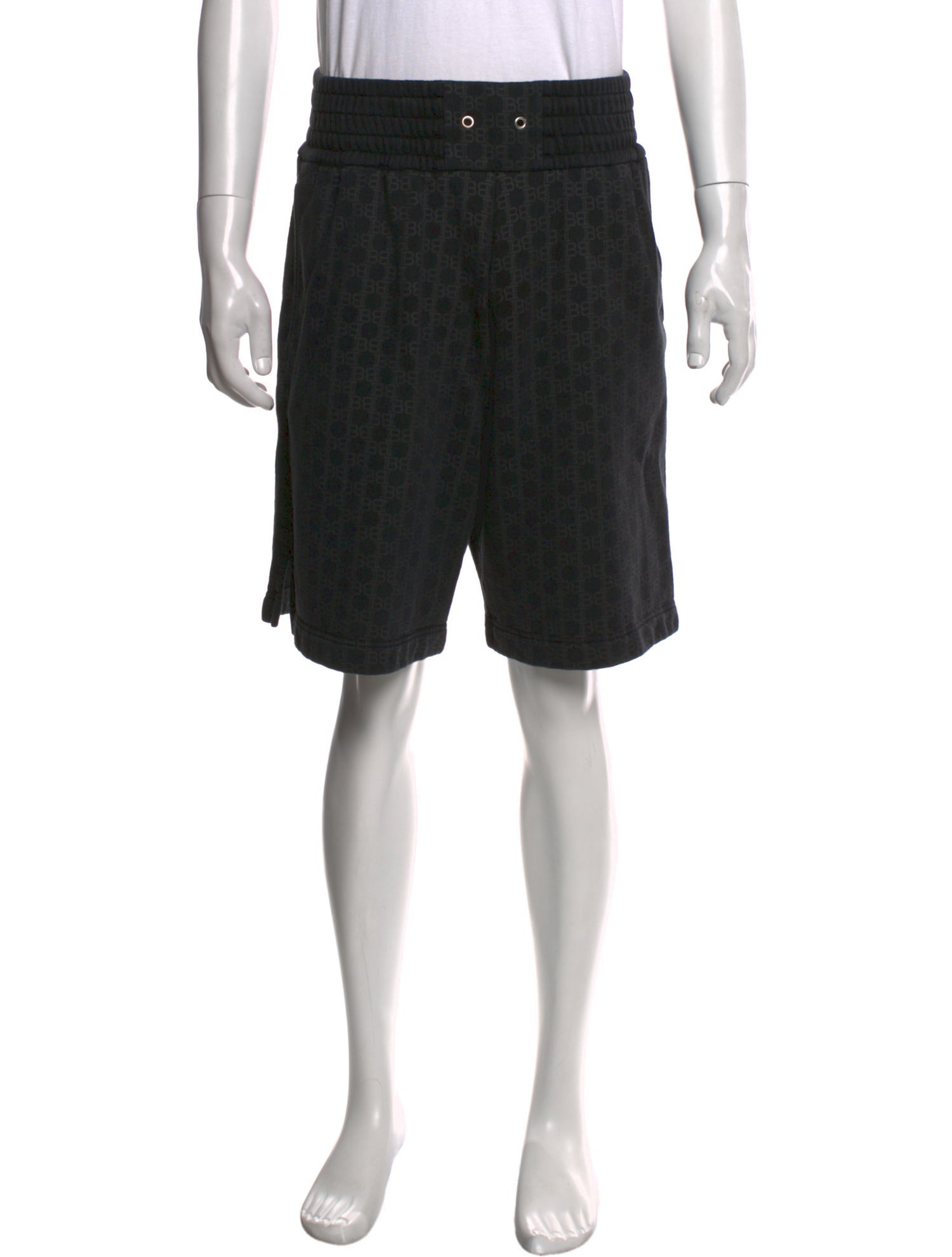 Balmain Monogram Pattern Jogger Shorts