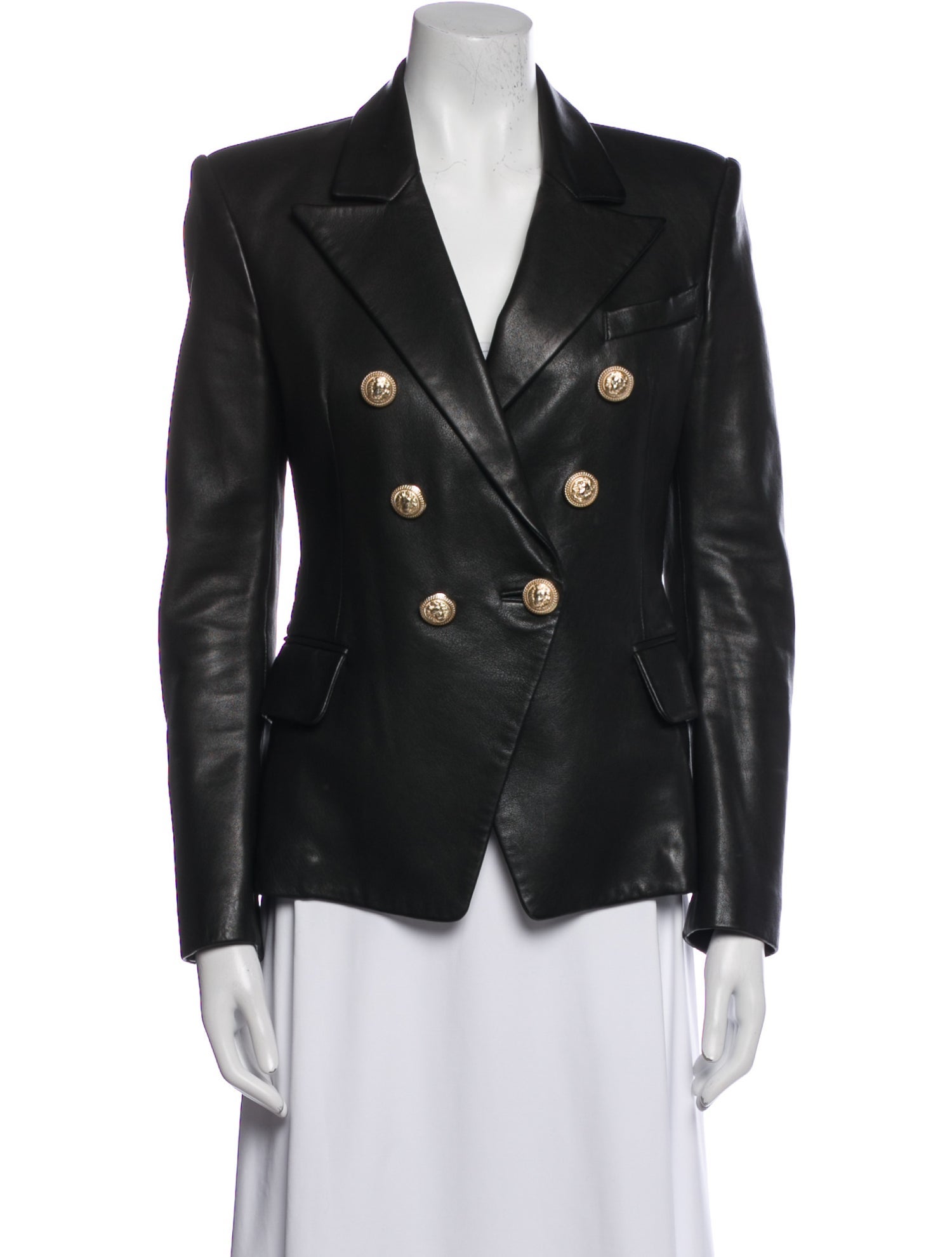 Balmain Leather Blazer